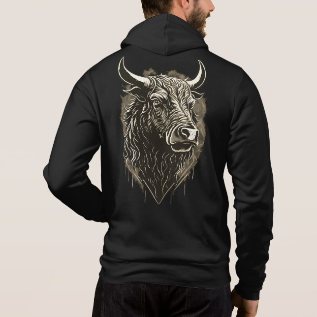 Sudadera Retrato de toro (Reverso)