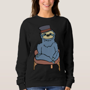 Sudadera Retrato De Una Espuma Azul Sentada En Una Silla