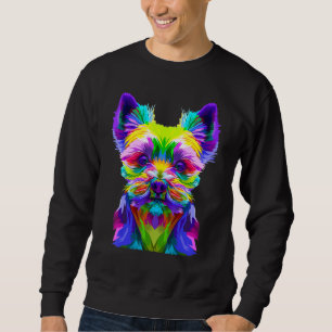 Sudadera Retrato de Yorkshire Terrier Yorkie con Arte Pop C