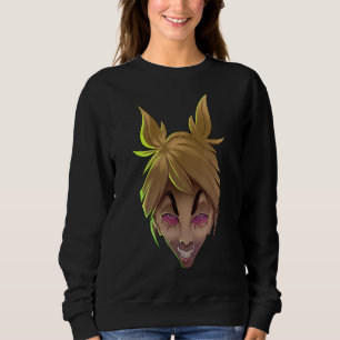 Sudadera Retrato del Chica del monstruo del Gótico Pastel E