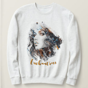 Sudadera Retrato en acuarela de enchantress gris claro