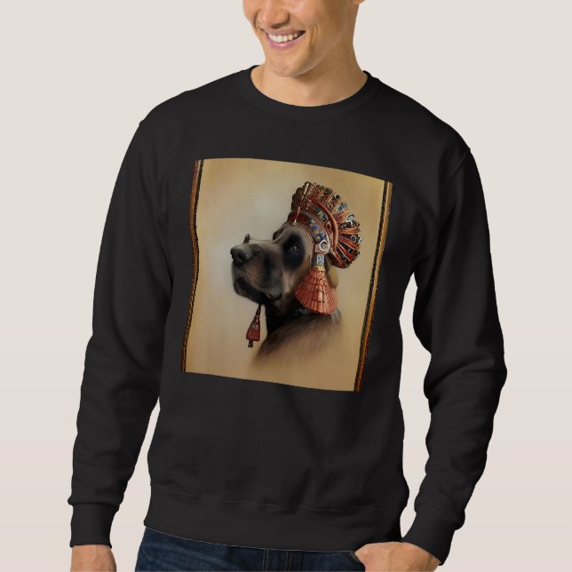 Sudadera Retrato facial de un perro antiguo como Cleopatra (Anverso)