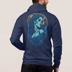 Sudadera Retrato femenino gótico de belleza craneal