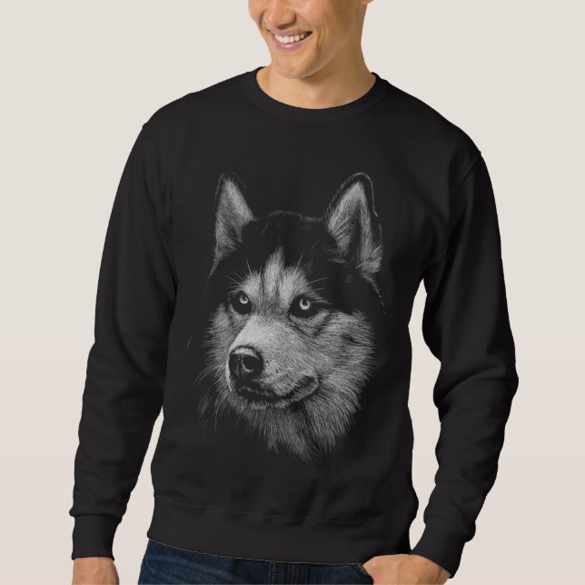 Sudadera Retrato Husky Siberiano 5 (Anverso)
