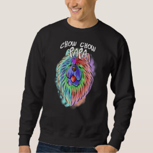 Sudadera Retrato pop colorido Chow Perro de papá padre D
