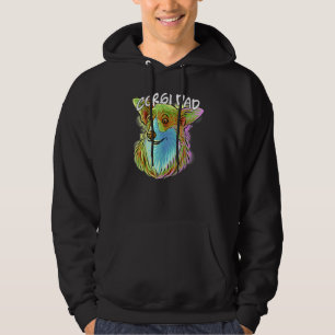 Sudadera Retrato pop colorido Corgi Perro papá Día D del pa
