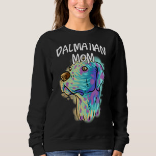 Sudadera Retrato pop colorido Perro dálmata madre de madre
