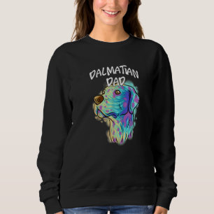Sudadera Retrato pop colorido Perro dálmata papá padre D