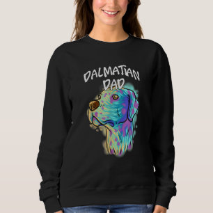 Sudadera Retrato pop colorido Perro dálmata papá padre D