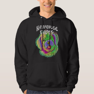 Sudadera Retrato pop colorido Perro Havanés Papá Faute