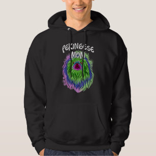 Sudadera Retrato pop colorido Perro Pekingese Mamá de madre