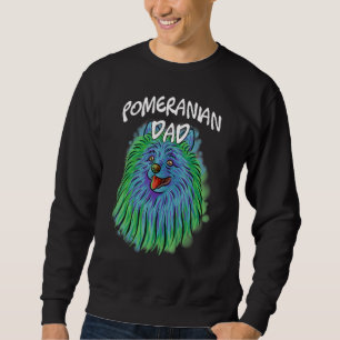 Sudadera Retrato pop colorido Perro Pomerania Padre