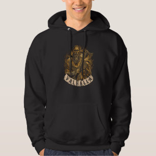 Sudadera Retrato Valhalla vikingo Mitología nórdica Hacha v