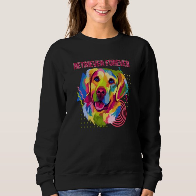 Sudadera Retriever Forever Motivational Quote Golden Retrie (Anverso)