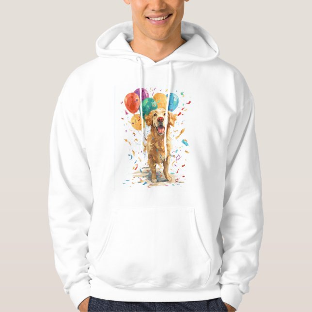 Sudadera Retriever Payaso � Perro de Circo con Globos (Anverso)