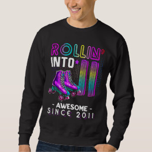 Sudadera Retro 11º cumpleaños Rollin' en 11 alucinante S 20