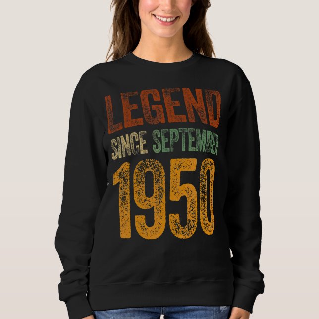 Sudadera Retro 1950 Cumpleaños Leyenda Nacida desde 1 (Anverso)