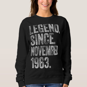 Sudadera Retro 1963 Cumpleaños Leyenda Nacida Desde 1963