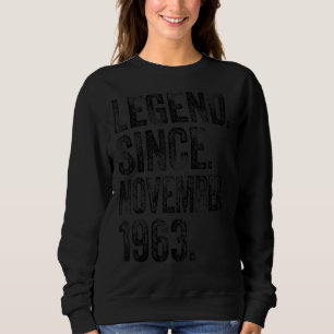 Sudadera Retro 1963 Cumpleaños Leyenda Nacida Desde 1963