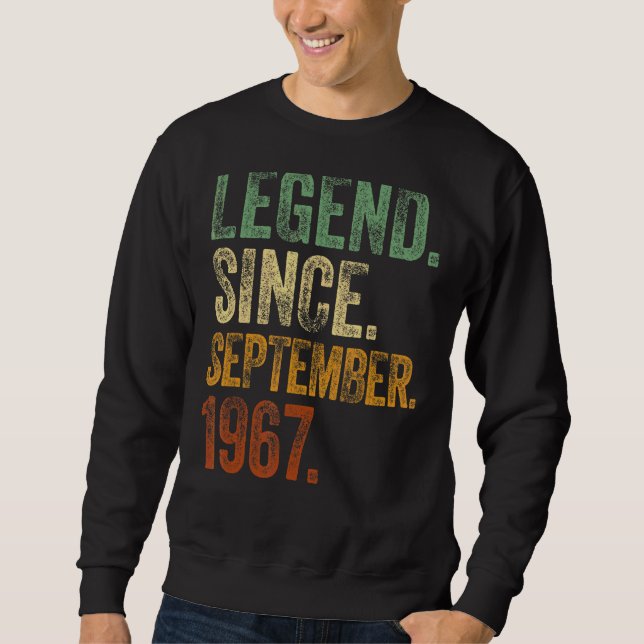 Sudadera Retro 1967 Cumpleaños Leyenda Nacida Desde 1 (Anverso)