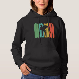Sudadera Retro 1970s Style Accordion Player Silhouette Musi