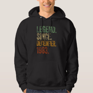 Sudadera Retro 1983 Nacimiento Diciembre Leyenda desde 1983