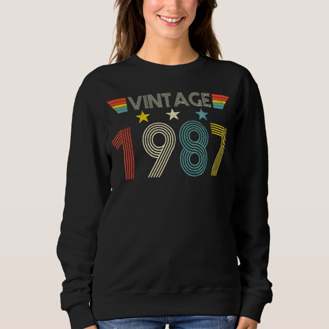 Sudadera Retro 1987 35º cumpleaños 35 años (Anverso)