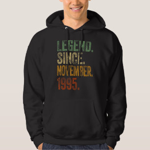 Sudadera Retro 1995 Nacimiento Noviembre Leyenda desde 1995