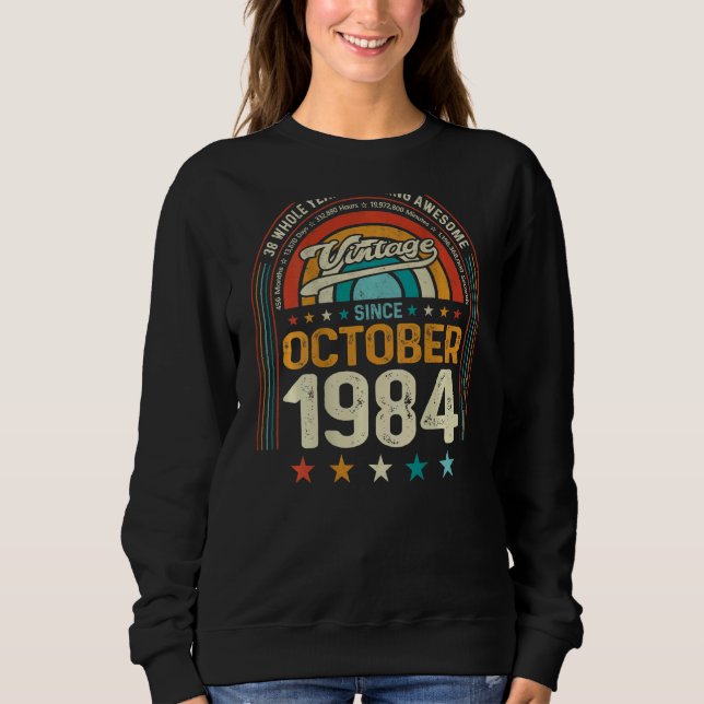 Sudadera Retro 38º Cumpleaños 38 Años De Ser Maravilloso Oc (Anverso)