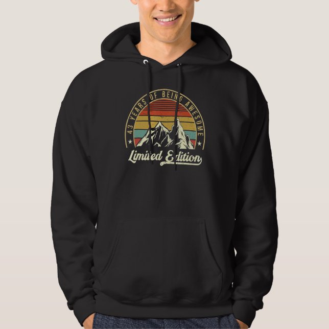 Sudadera Retro 43 Años De Ser Increíble 1979 43 Años (Anverso)