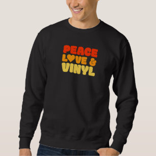 Sudadera Retro 60 años 70 Dj Peace Love Vinyl Music Lp Reco