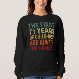 Sudadera Retro 71 años Hombres de edad diciendo 71 años