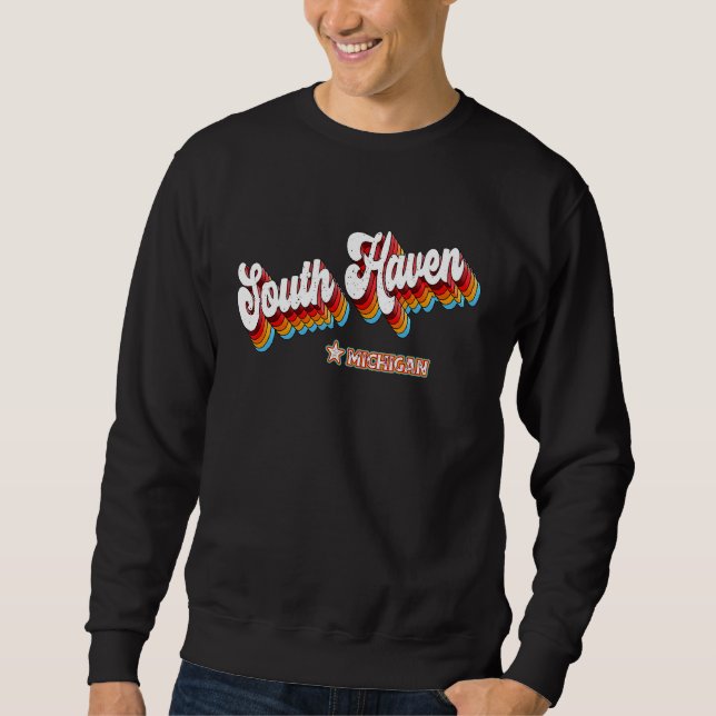 Sudadera Retro 80 South Haven Michigan Mi (Anverso)