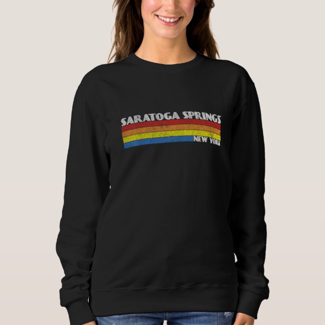 Sudadera Retro 80s Saratoga Springs New York NY Souvenir   (Anverso)