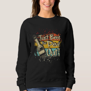 Sudadera Retro Acaba De Golpear Al Demonio Con El Dibujo De