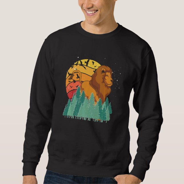 Sudadera Retro Africa Safari Animal  Forest Nature Birds Li (Anverso)
