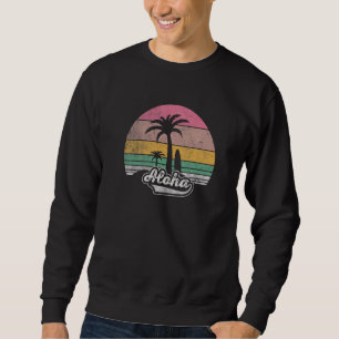 Sudadera Retro Aloha Hawaii Hawaii Isla Palm Beach Surf
