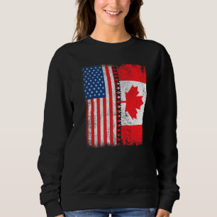 Sudadera Retro American Maple Leaf Bandera Canadiense Ameri
