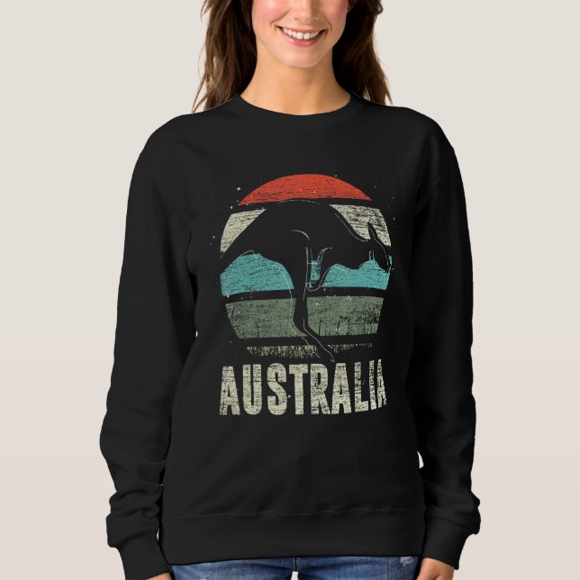 Sudadera Retro animal canguro en el zoológico australiano (Anverso)