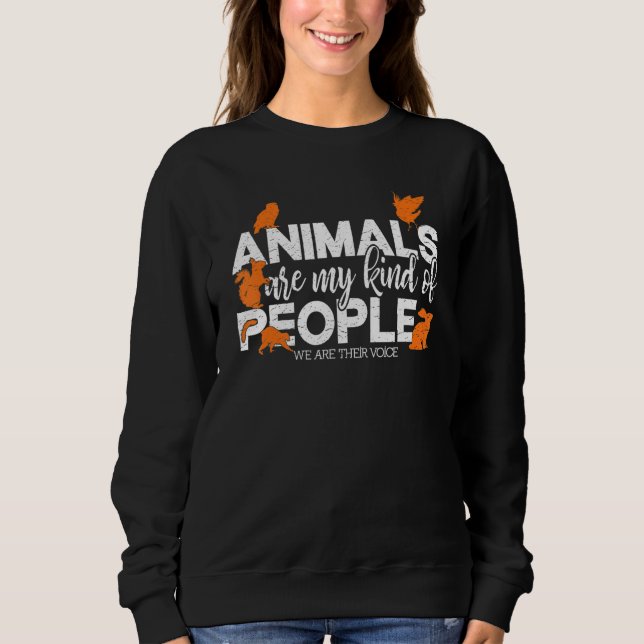 Sudadera Retro Animals Are My Kind Of People Animals Rescue (Anverso)