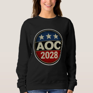 Sudadera Retro AOC 2028 lucha contra la oligarquía protesta