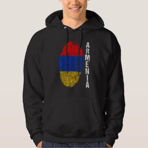 Sudadera Retro Armenia Bandera Hogar huella digital Tee Je