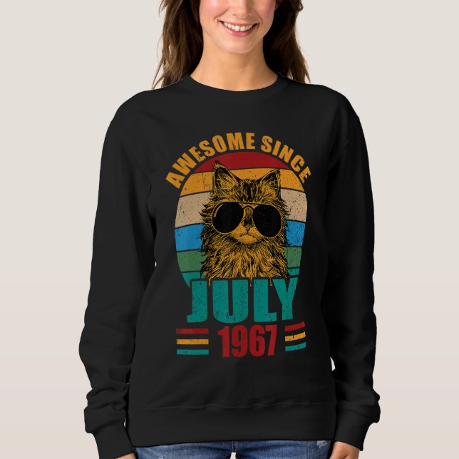 Sudadera Retro asombroso desde julio de 1967 55º cumpleaños (Anverso)