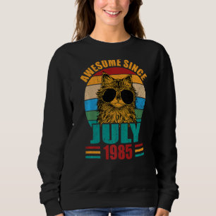 Sudadera Retro asombroso desde julio de 1985 37º cumpleaños