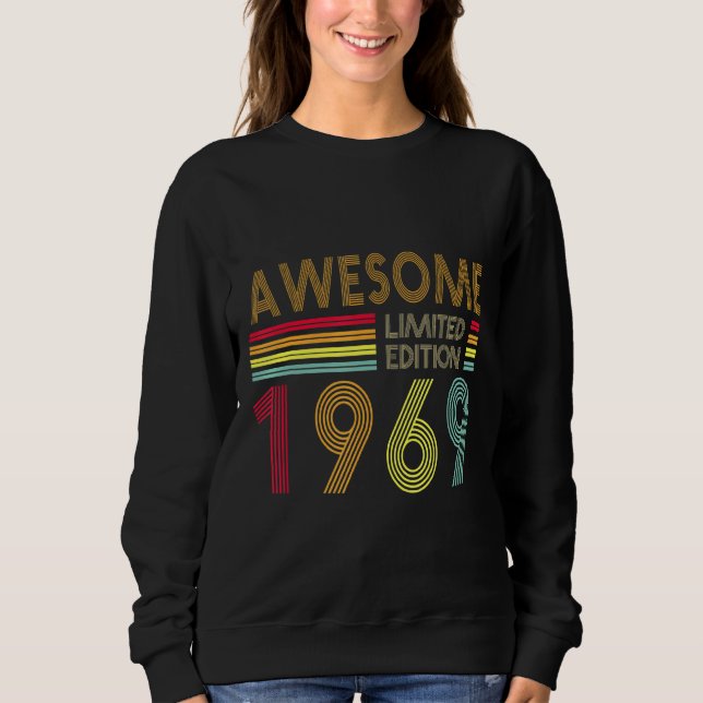 Sudadera Retro Awesome 1969 Editon 53rd Birth (Anverso)
