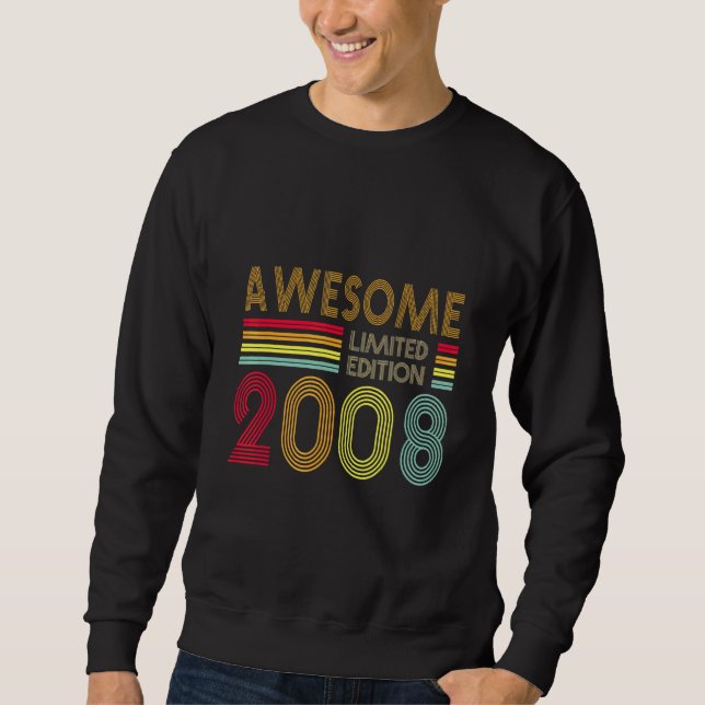 Sudadera Retro Awesome 2008 Editon 14th Birth (Anverso)