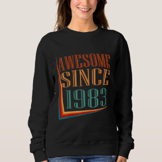 Sudadera Retro Awesome Since 1983 39th Birthday