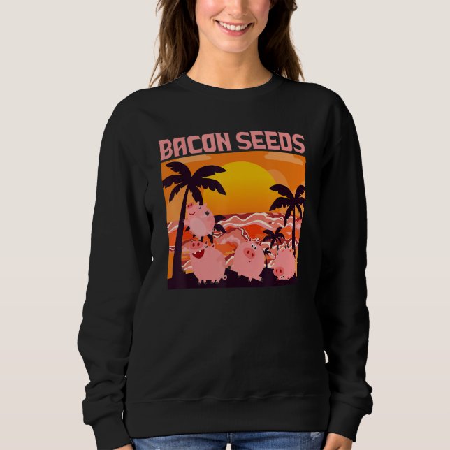 Sudadera Retro Bacon Seeds, Boys Girls Farmer, Hog Lover, C (Anverso)
