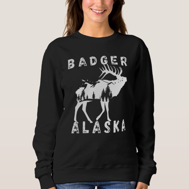 Sudadera Retro Badger Alaska Apparel Souvenir (Anverso)