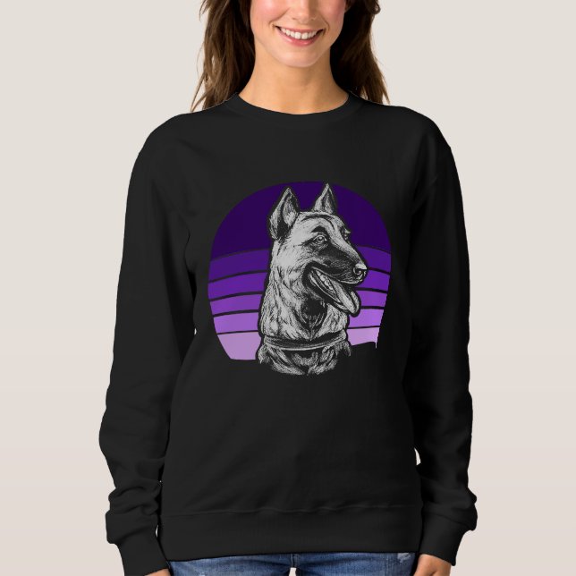 Sudadera Retro Belgian Malinois  1 (Anverso)